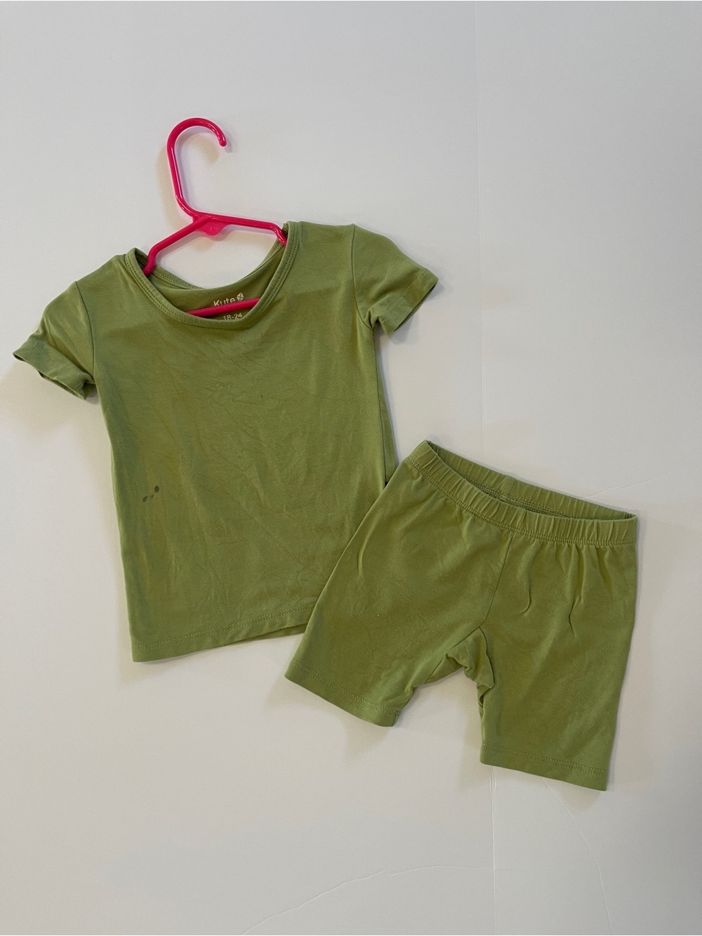 Kyte Baby Olive Green Short PJs Set 18-24M